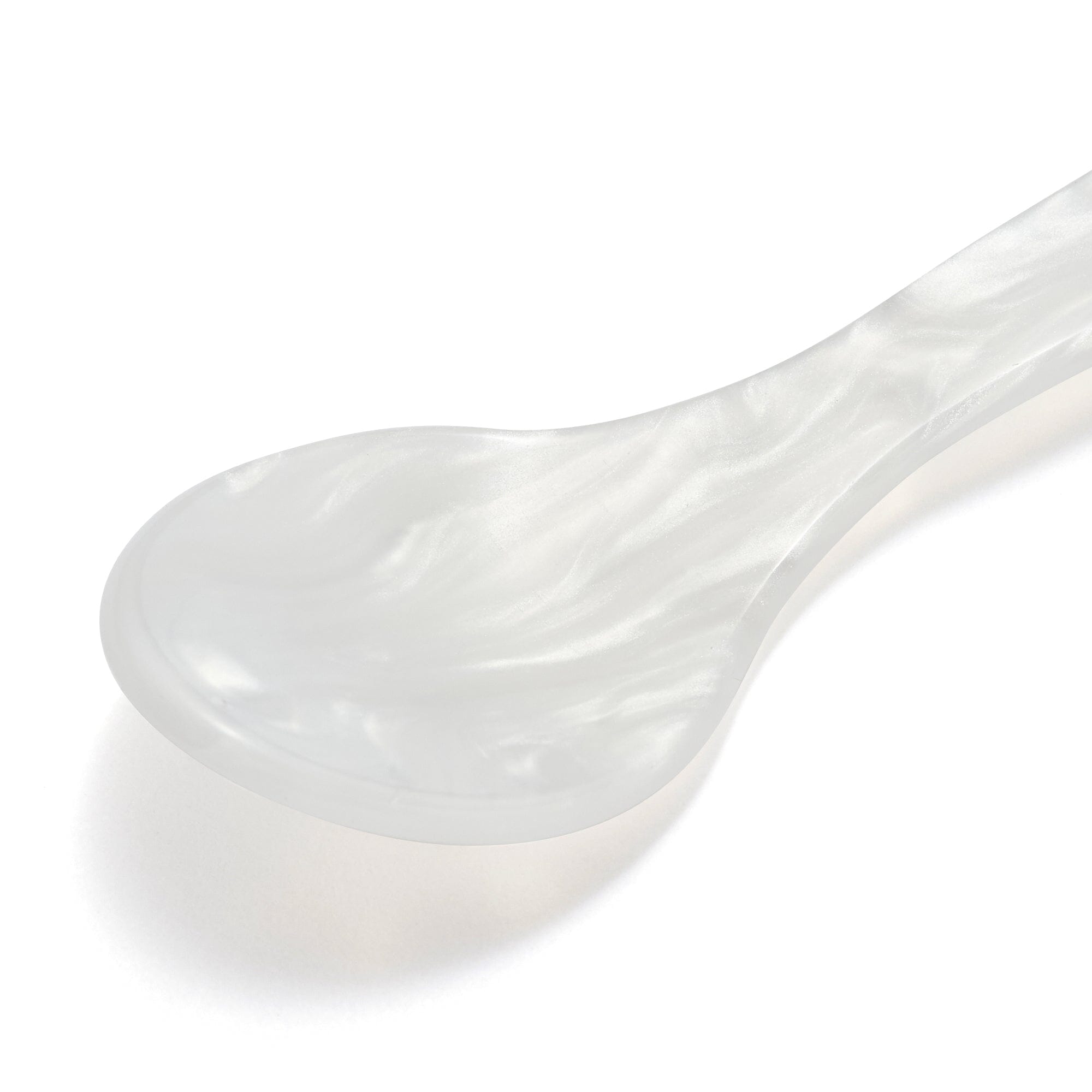 Elegant White Marble Dessert Spoon Set - Premium Stoneware Cutlery for Cakes, Ice Cream & Desserts - Perfect for Parties, Weddings & Home Dining