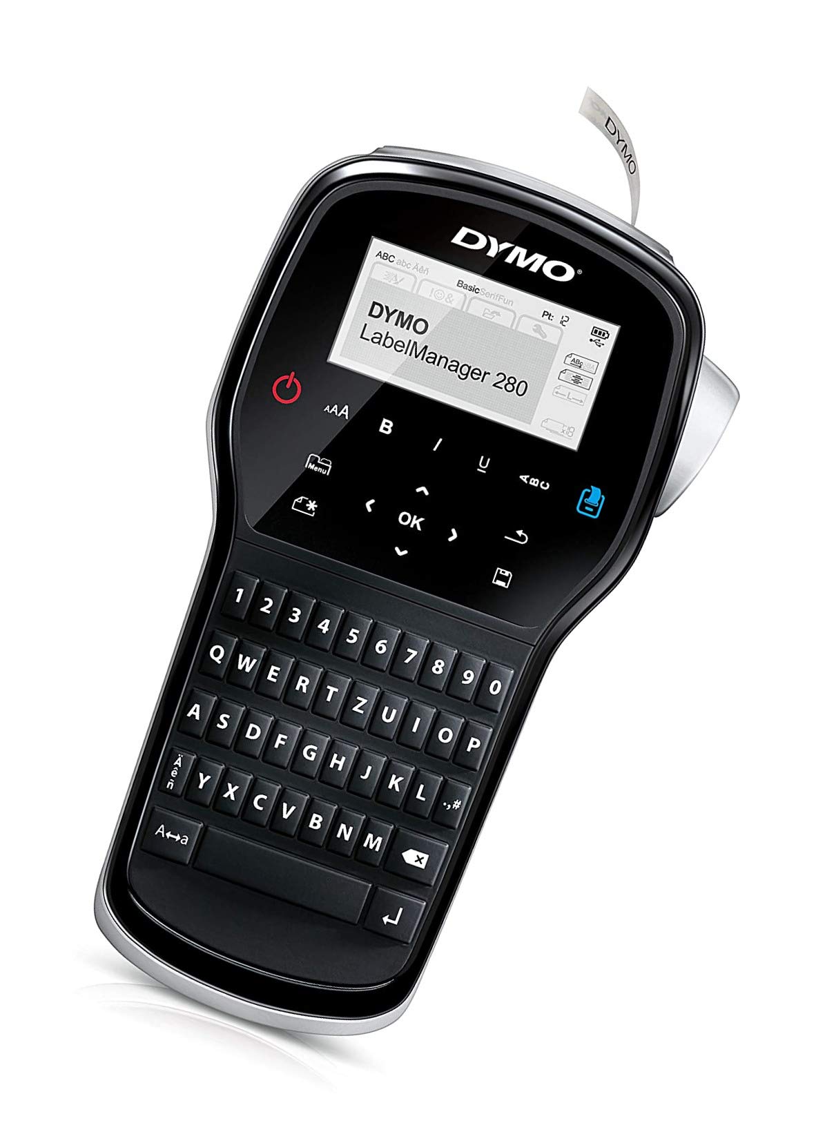 DYMO LabelManager 280 Rechargeable Portable Label Maker with QWERTY Keyboard | Easy-to-Use Label Printer for Home & Office Organization | PC & Mac Connectivity | One-Touch Smart Keys | Perfect for Shipping Labels, File Folders & Storage Bins