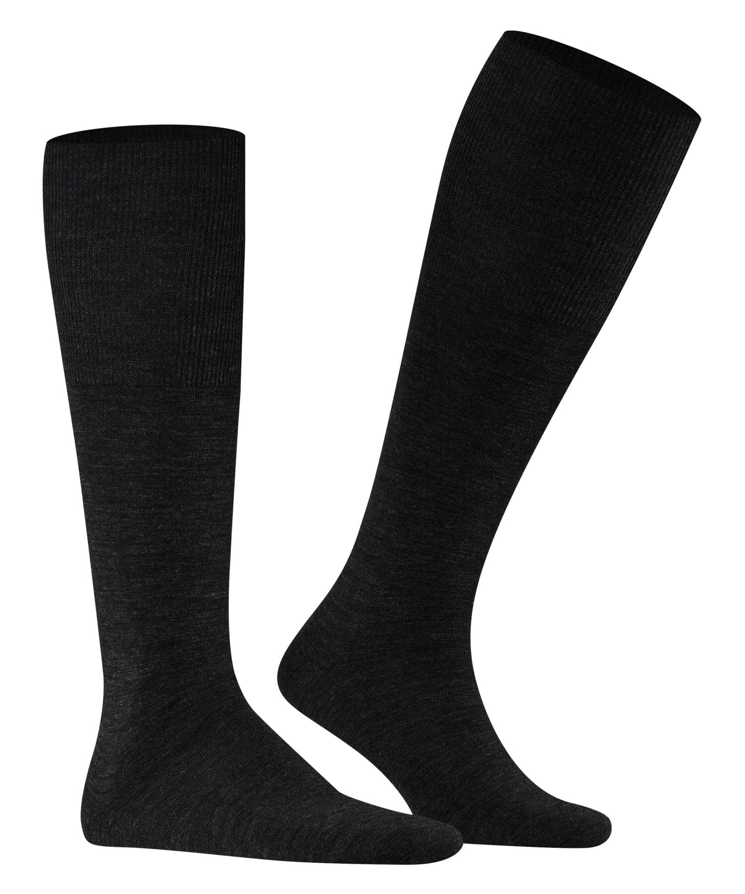 FALKE Men's Knee-High Dress Socks - Breathable Merino Wool & Cotton Blend for Business Travel, Office & Formal Wear - Comfortable Lightweight Socks for Work, Airplane Flights & Leisure Activities (1 Pair)