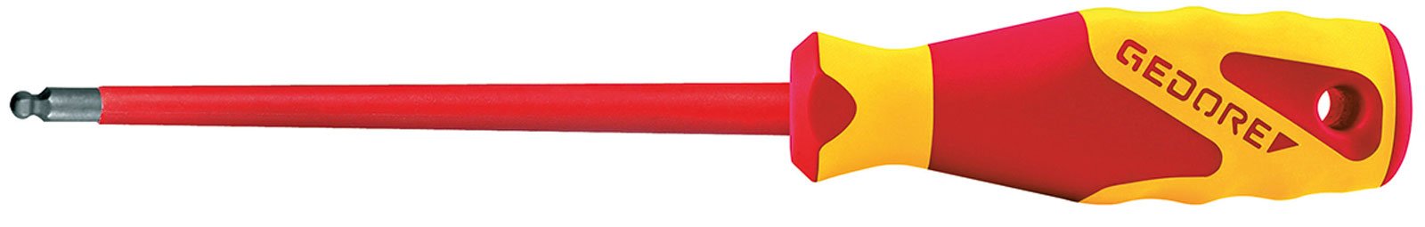 GEDORE VDE 2163 K 3 VDE Insulated Screwdriver with Ball End - 3mm Blade for Electrical Work & DIY Projects - Perfect for Electricians, Technicians & Home Repairs