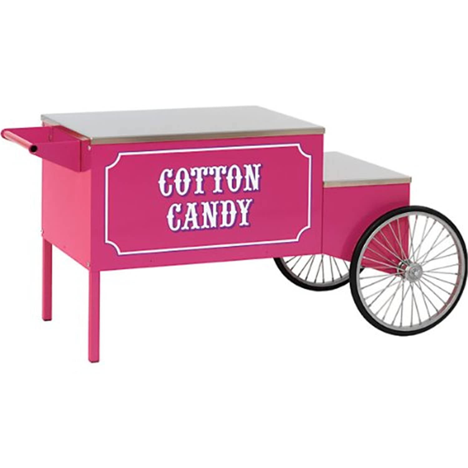 Paragon Pink Cotton Candy Cart - Commercial Grade Fun Fair & Carnival Equipment for Parties, Events, and Outdoor Festivals