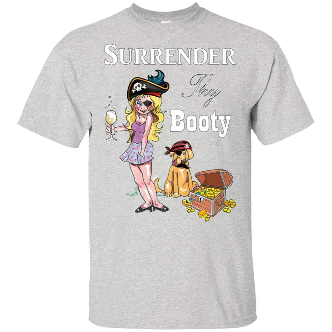 WineyBitches.Co Surrender Thy Booty Ultra Soft Cotton T-Shirt for Women - Comfortable Casual Wear for Parties, Outings & Everyday Fashion