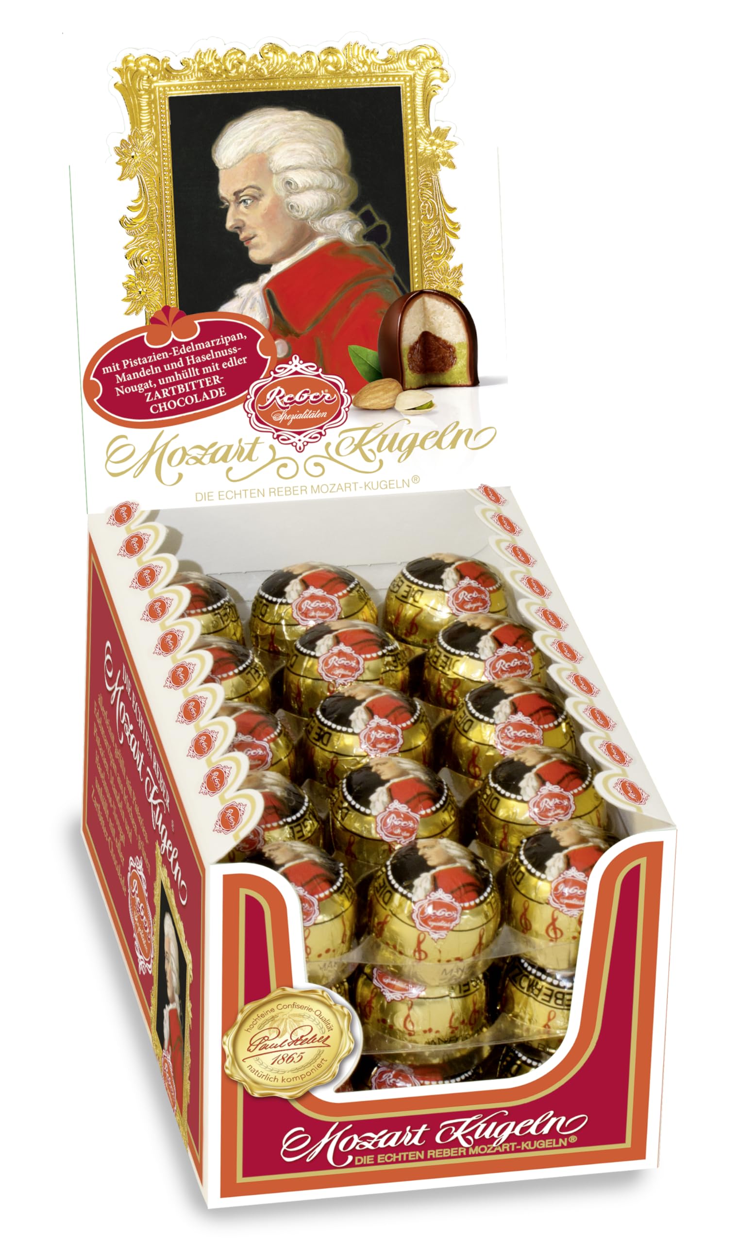 REBER Mozart Kugel Chocolate Gift Box - 45 Piece Assortment | Premium Austrian Treats for Holidays, Parties & Corporate Gifting
