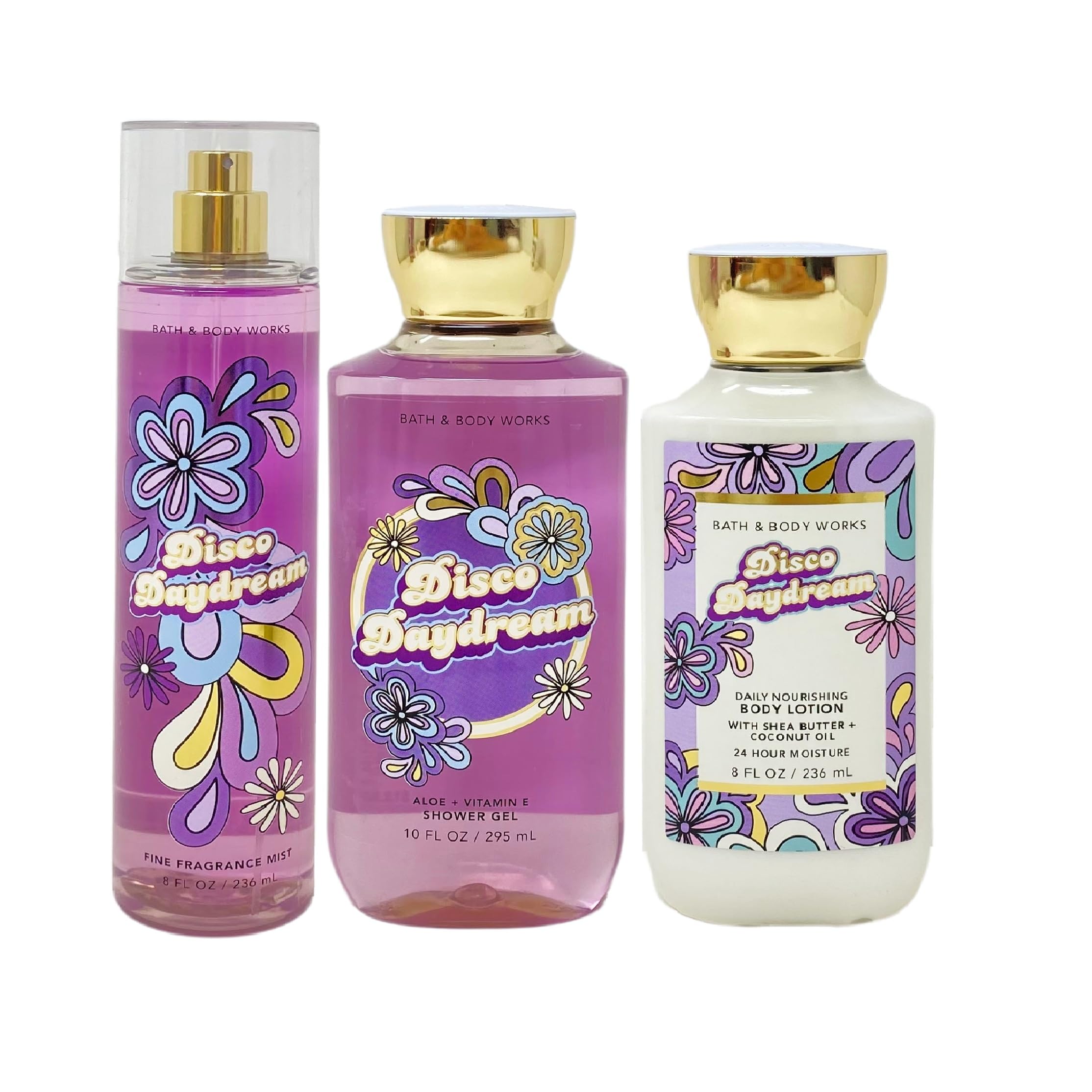 Disco Daydream Trio Gift Set - Fragrance Mist, Shower Gel & Body Lotion by Bath & Body Works | Perfect for Birthday Gifts, Self-Care Pampering & Spa Days