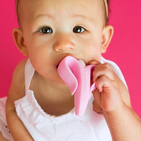 Baby Banana Infant Toothbrush - Soft Silicone Teether & Training Toothbrush for Babies 0-24 Months - BPA-Free, Easy-Grip Design for Teething Relief & Early Oral Care - Perfect for Home, Travel & Daycare Use