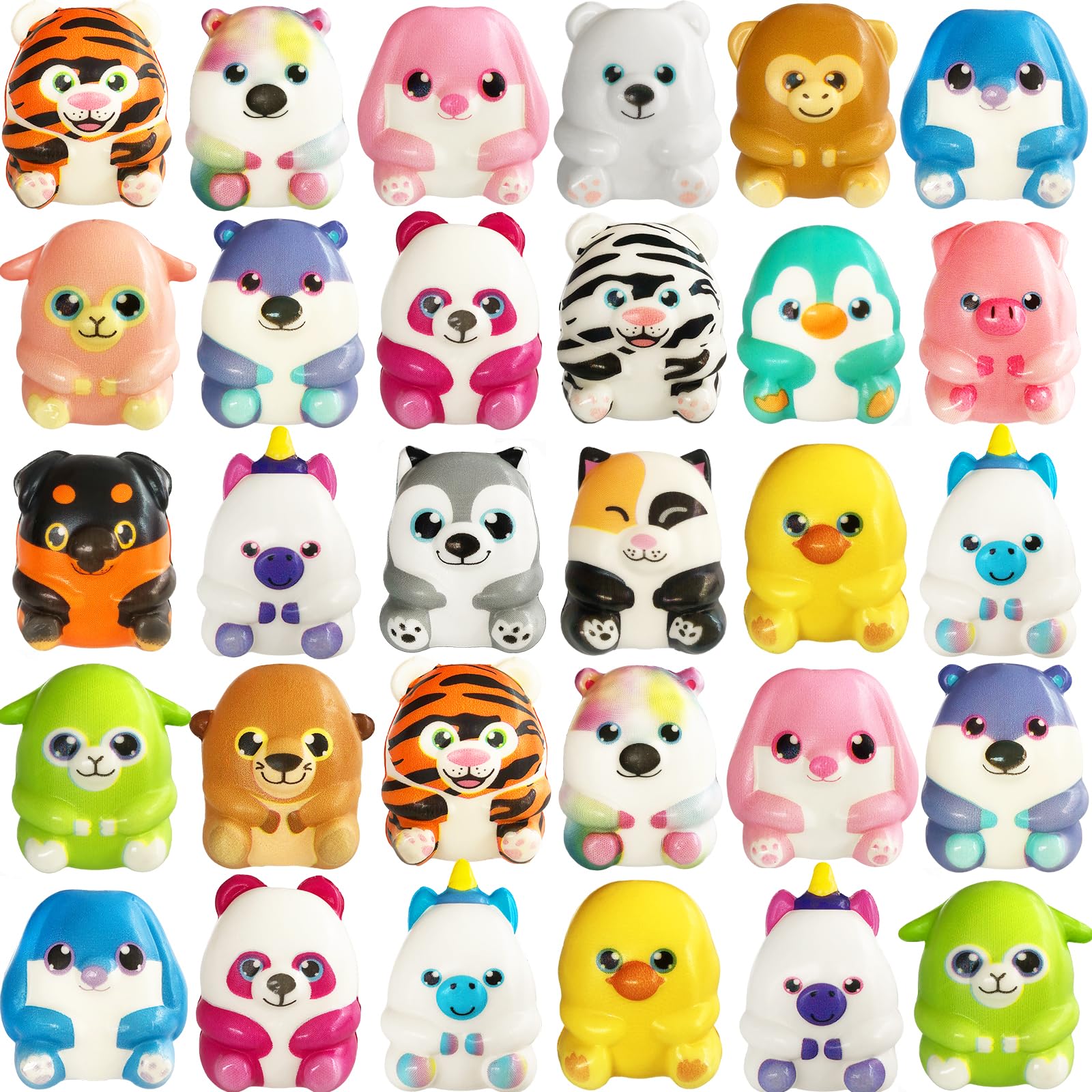 30 Pack Kids Party Favors with Squishy Toys - Jumbo Slow Rising Stress Relief Toys for Boys & Girls - Kawaii Cute Birthday Gifts, Pinata Stuffers, Carnival Goodie Bags - Perfect for Birthday Parties, Classroom Rewards & Stress Relief Fun