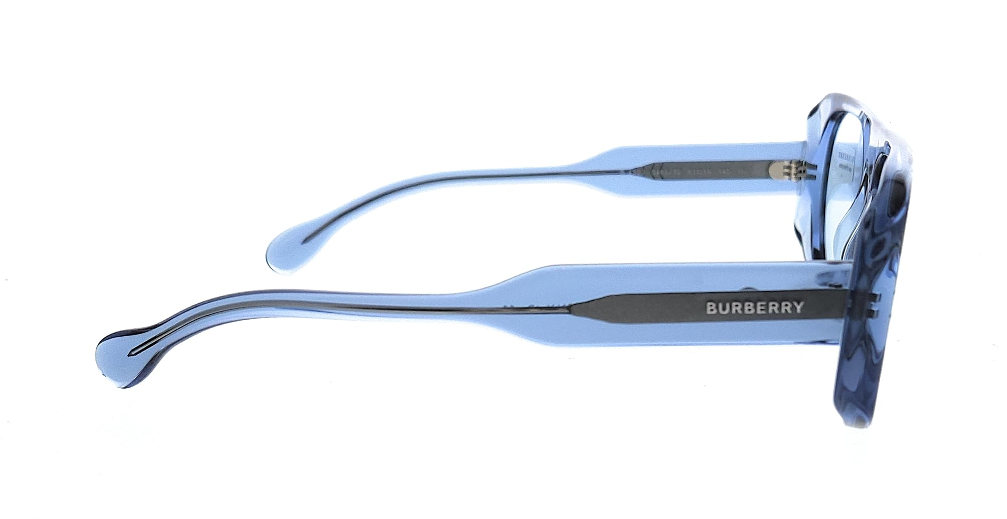 BURBERRY BE 4322 388372 Transparent Azure Sunglasses for Women - Stylish UV Protection Shades for Beach, Driving & Outdoor Fashion