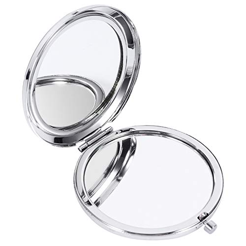FOMIYES Round Compact Mirror for Women & Girls - Portable Travel Makeup Mirror with Folding Design - Perfect for Purse, School, Office & Travel Touch-Ups