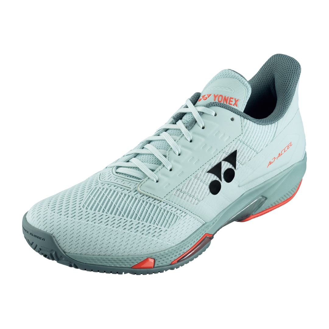 Yonex Power Cushion AD ACCEL Wide Men's Tennis Shoes for All Court Play - Lightweight Cushioned Sneakers in Mist Blue | Perfect for Competitive Matches & Casual Wear