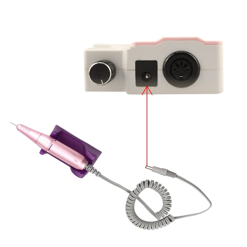 Electric Nail Drill Replacement Handle - Professional Manicure & Pedicure Tool for Acrylic & Gel Nails - Pink Handpiece for Nail Polishing, Shaping & Grinding - Perfect for Home & Salon Use