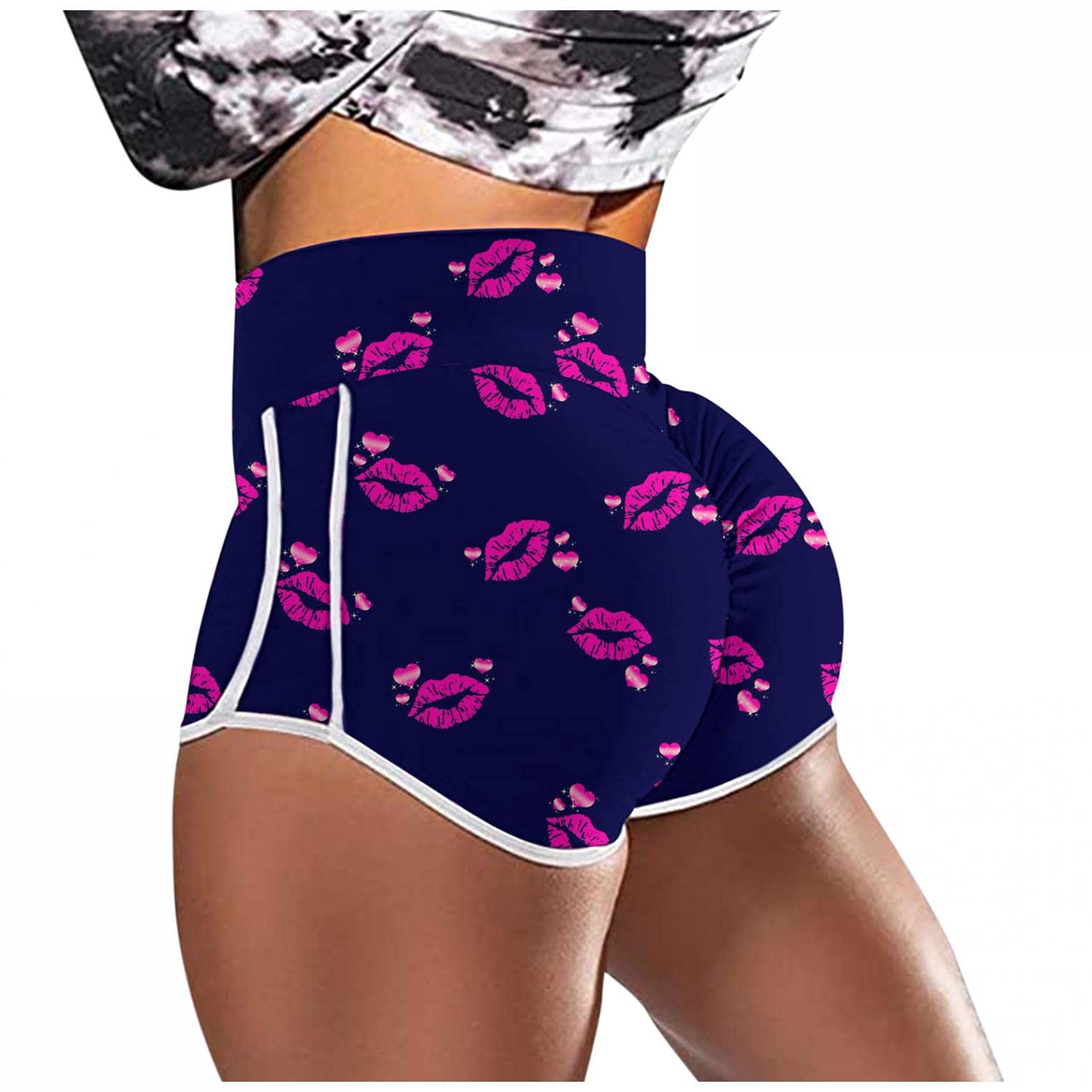 Women's High Waist Yoga Shorts - Hotkey Booty Lifting Workout Shorts with Scrunch Textured Design | Perfect for Yoga, Gym, Running & Summer Activities