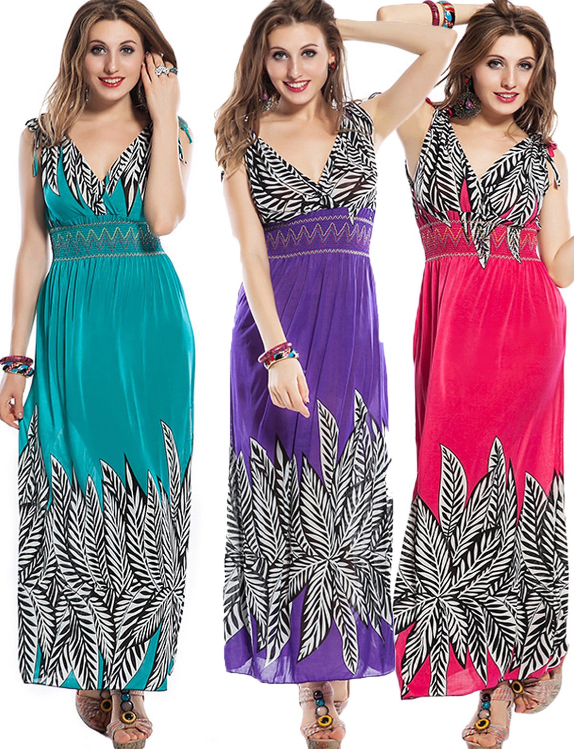Women's Maxi Dress - Casual Sleeveless Boho Summer Dress in Plus Sizes 4-16 | Perfect for Beach Vacations, Music Festivals & Everyday Wear