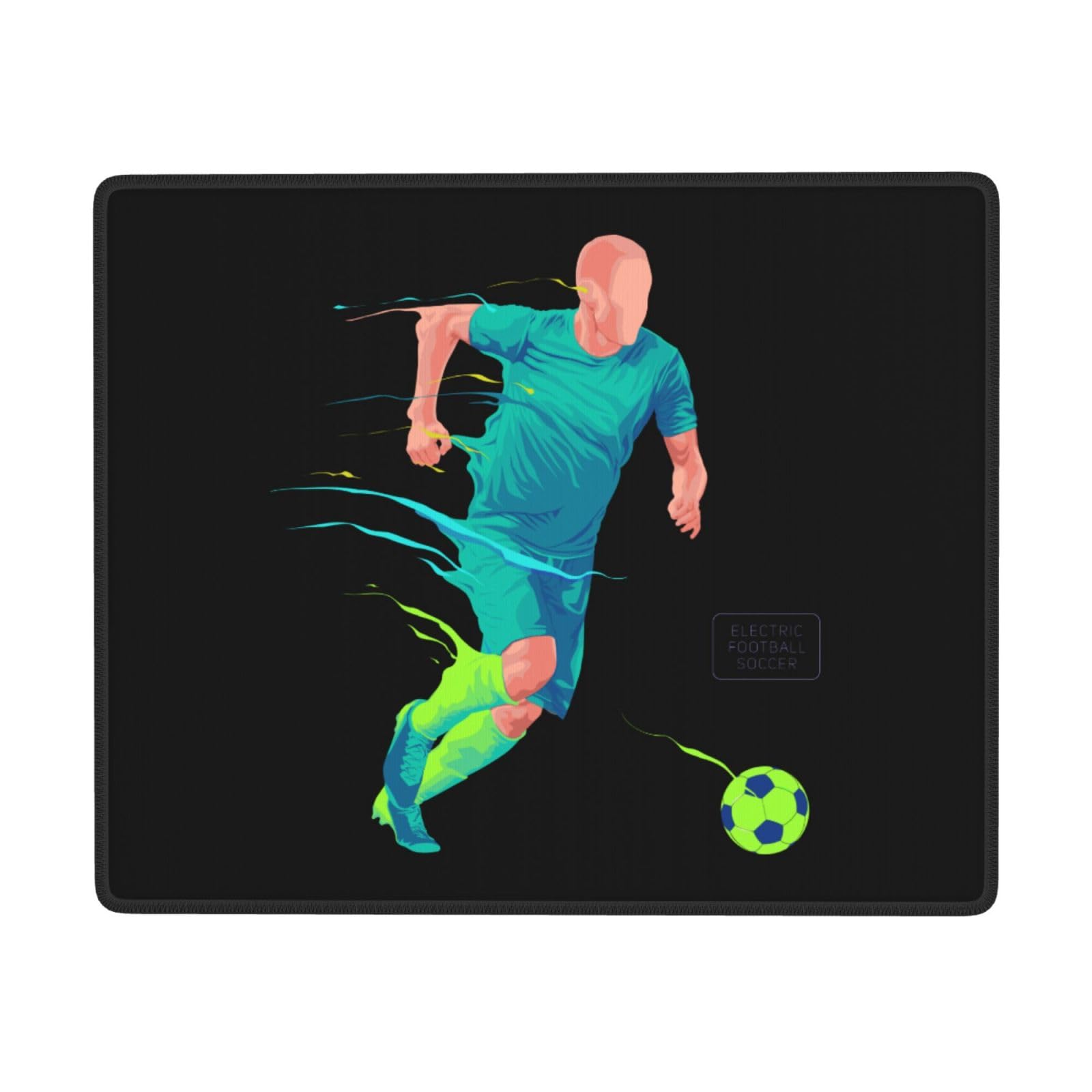 SIYTUAU Waterproof Non-Slip Rubber Mouse Pad - 7x9 Inch Gaming & Office Mouse Mat with Electric Running Soccer Design - Perfect for Laptop, PC, and Computer Workstations (Home, Office, Gaming Setup)