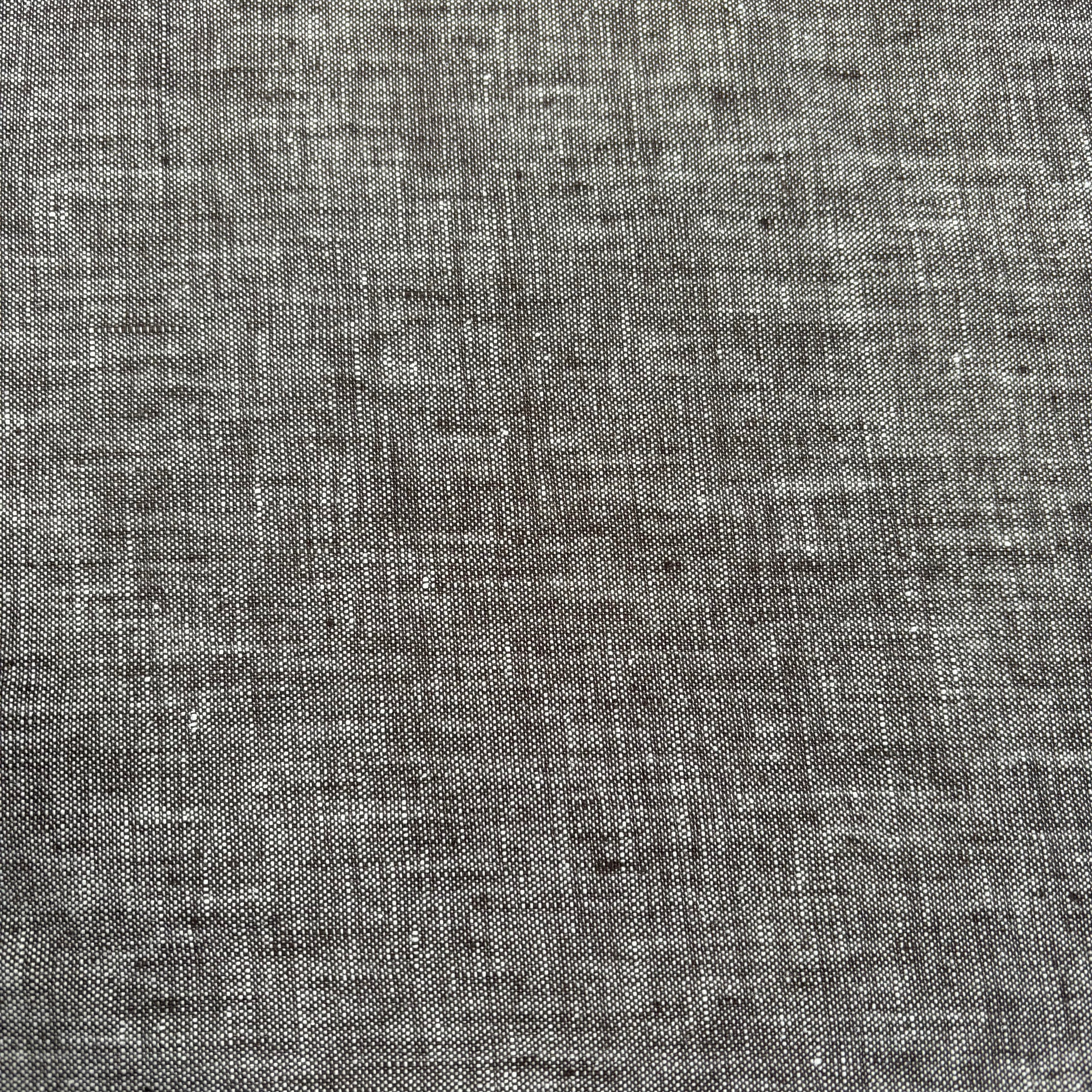 Premium 100% OEKO-TEX Certified Linen Fabric - Soft & Breathable Charcoal Marle for Dresses, Curtains & Home Decor