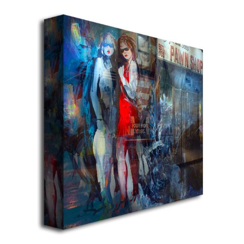 Trademark Fine Art Nixon Canvas Wall Art - 24x24 Inches, Premium Gallery Wrapped Painting for Living Room, Bedroom & Office Decor