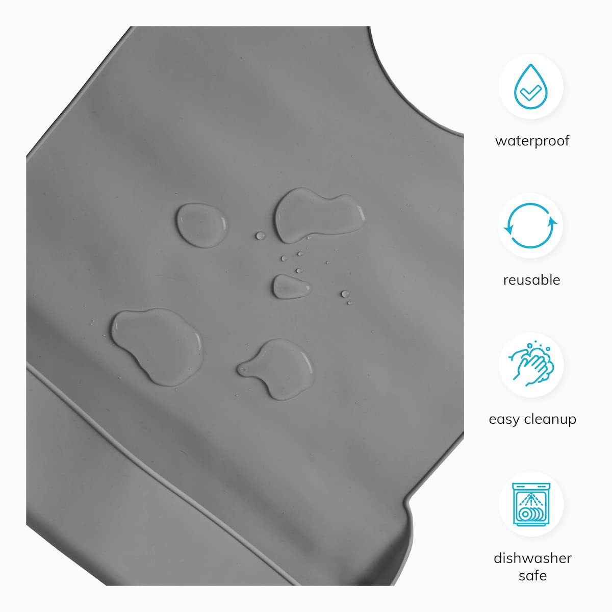 BraceAbility Silicone Adult Bib for Eating - Reusable & Washable Clothing Protector, Crumb Catcher for Elderly Men & Women - Ideal for Home Care, Nursing Homes & Mealtime Assistance