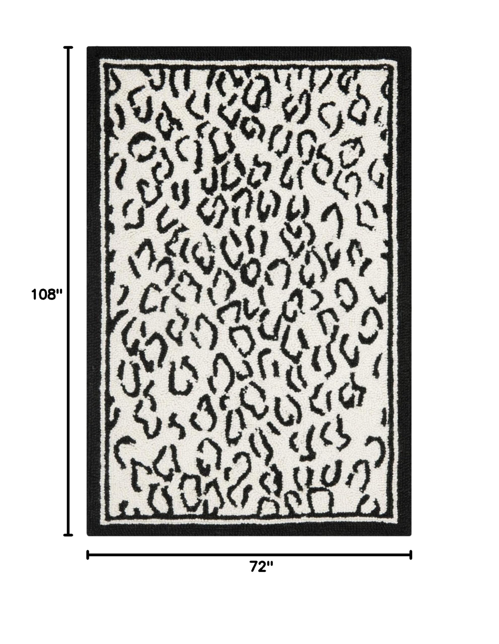 Safavieh Chelsea HK15C Leopard Print Area Rug - White & Cream Modern Animal Print Rug for Living Room, Bedroom, or Office Decor