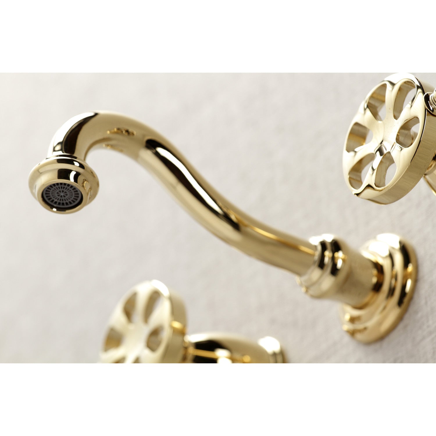 Belknap KS3022RX Polished Brass Roman Tub Faucet - Two Handle 3 Hole Wall Mount Bathroom Fixture for Luxury Bathtubs & Spa Retreats