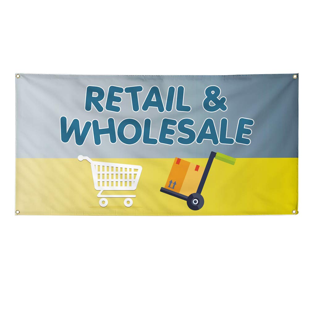 Custom Vinyl Banners 60x144 Inches - Durable Outdoor Weatherproof Signage with 10 Grommets for Retail, Wholesale & Industrial Advertising | Perfect for Yard Signs, Storefront Displays & Event Promotions