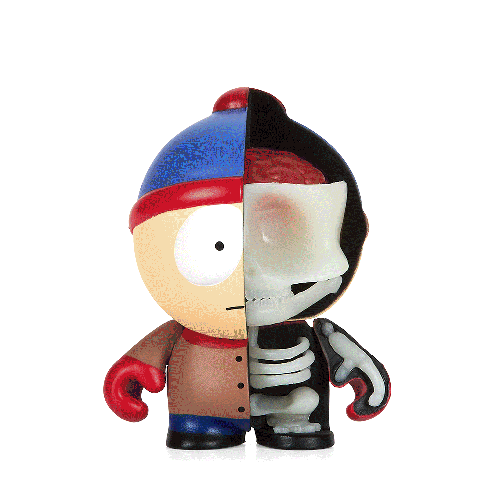 South Park Anatomy Boys 2 Vinyl Figure 4-Pack Glow in The Dark Edition - Cartman, Kyle, Stan & Kenny Collectible Set for Fans, Home Decor & Gift Idea