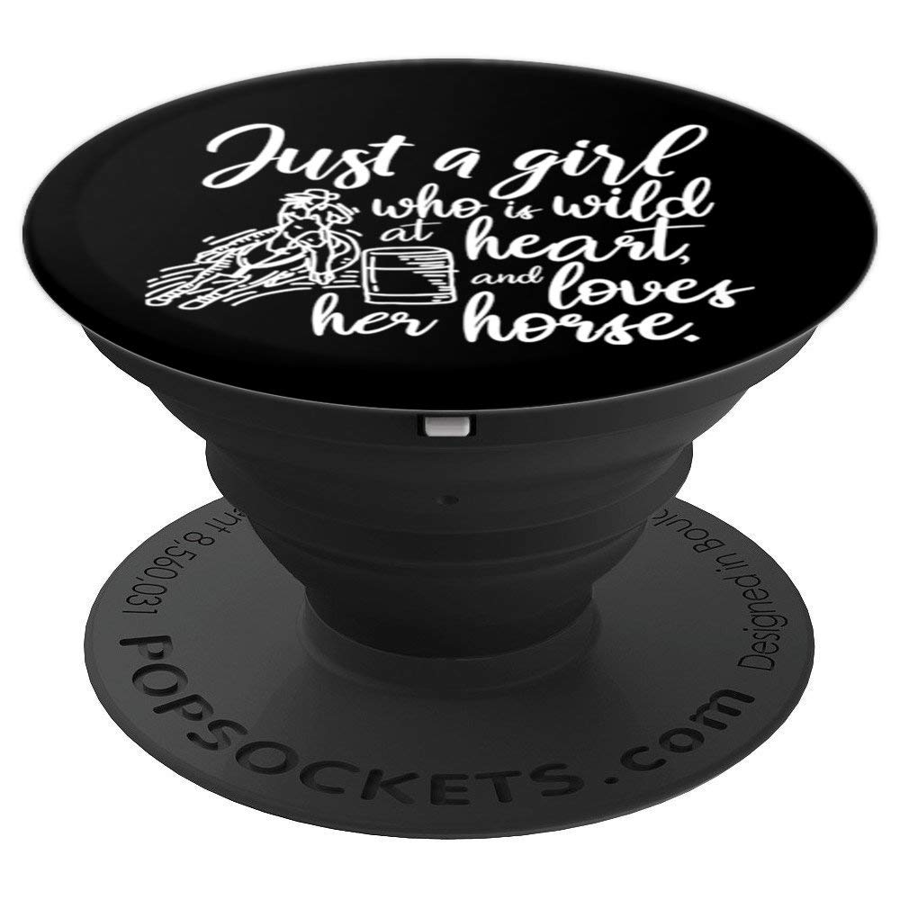 Barrel Racing Wild Heart Horse Lover Cute PopSockets Swappable PopGrip - Perfect for Equestrian Enthusiasts and Horse Riding Accessories