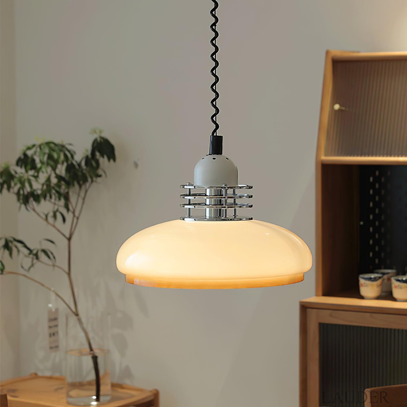Vistosi Modern Glass Pendant Lamp - Elegant Hanging Light Fixture for Dining Room, Kitchen Island & Living Room Decor