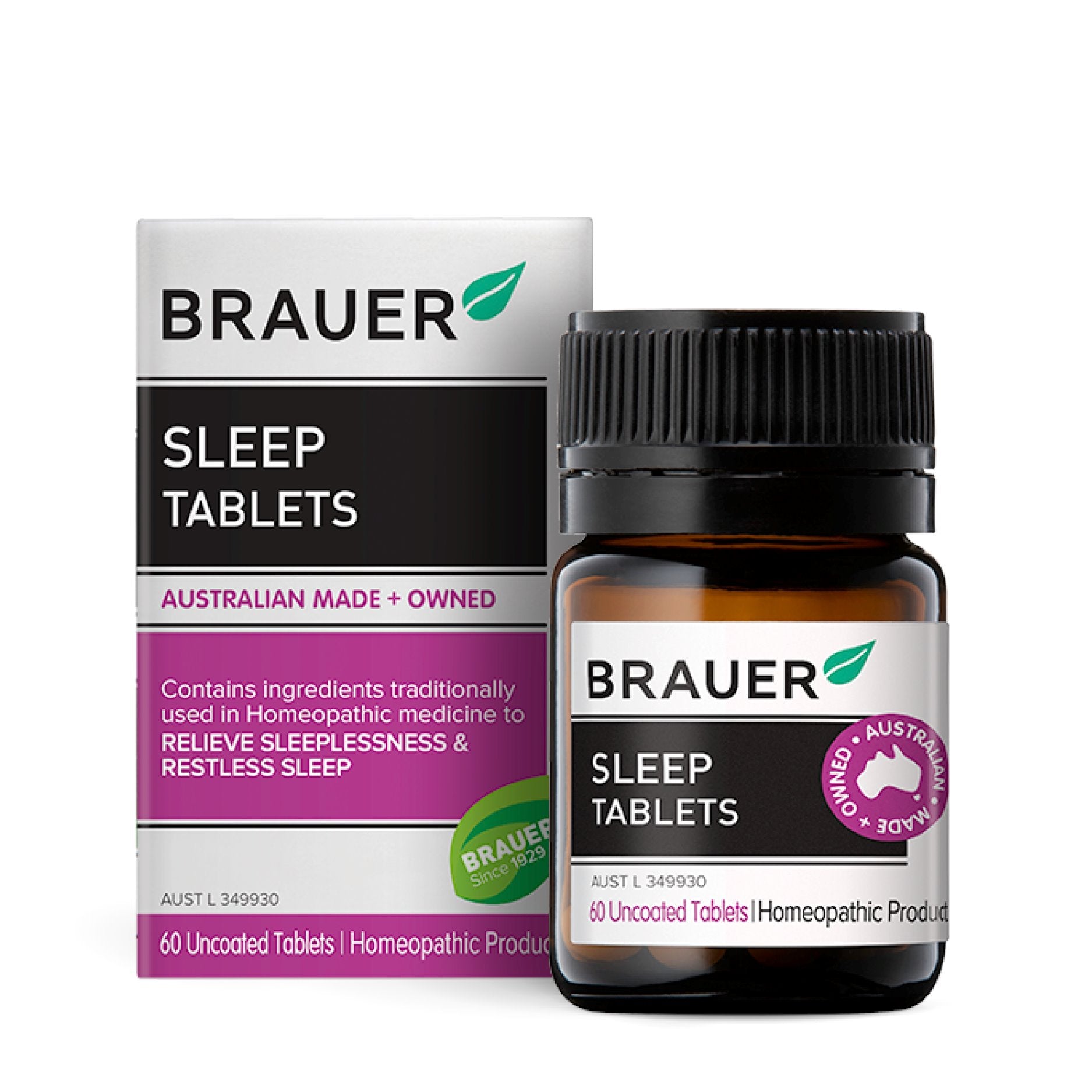 Brauer Sleep & Insomnia Relief - Natural Sleep Aid for Adults & Kids - Melatonin-Free Herbal Supplement for Better Sleep Quality | Perfect for Travel, Stressful Nights & Shift Workers