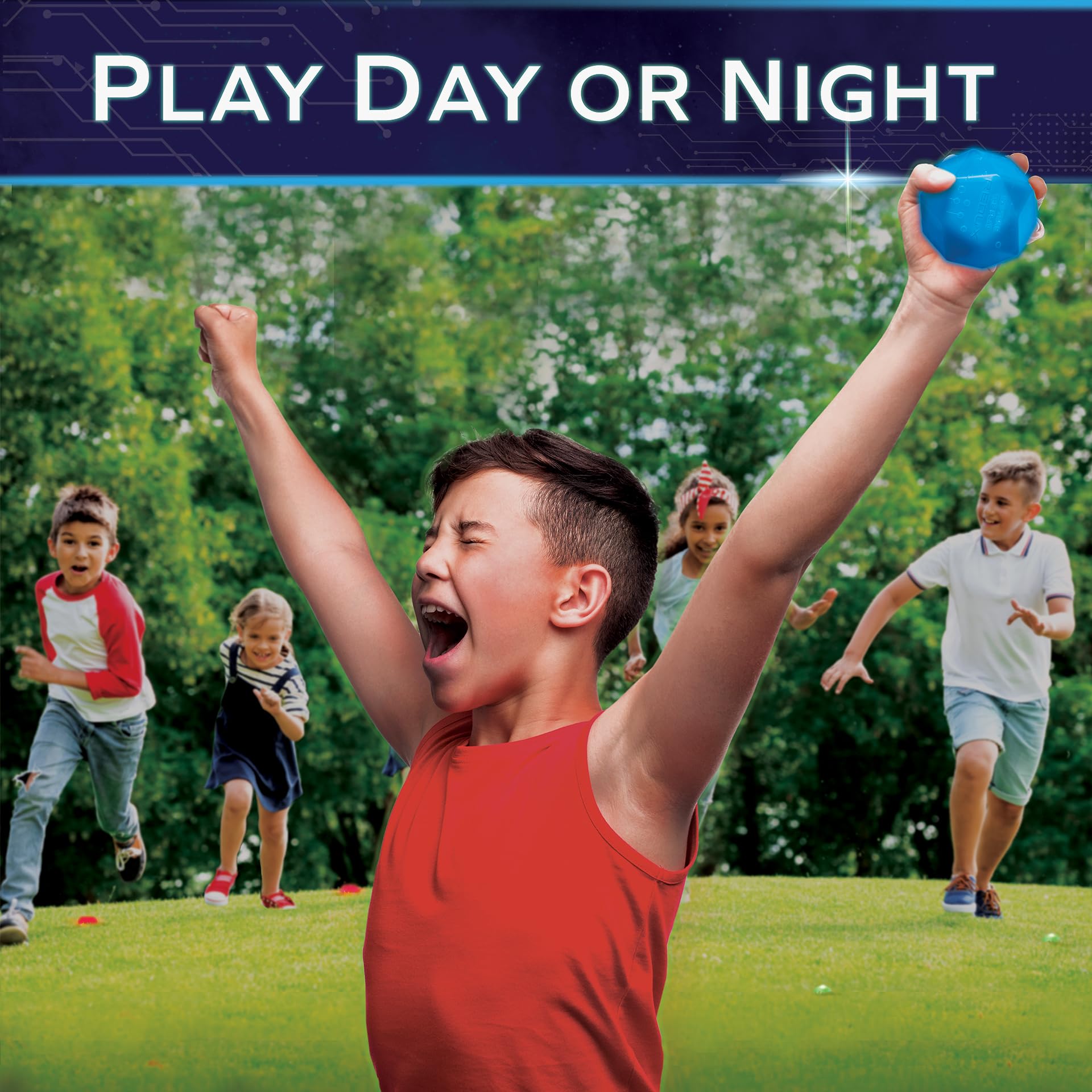Glow in The Dark Capture The Flag Game Set - Outdoor Sports Toys for Kids Ages 8-12 | Birthday Gifts for Boys | Nighttime Backyard Party & Camping Activities | Fun Flag Football & Team Play Equipment
