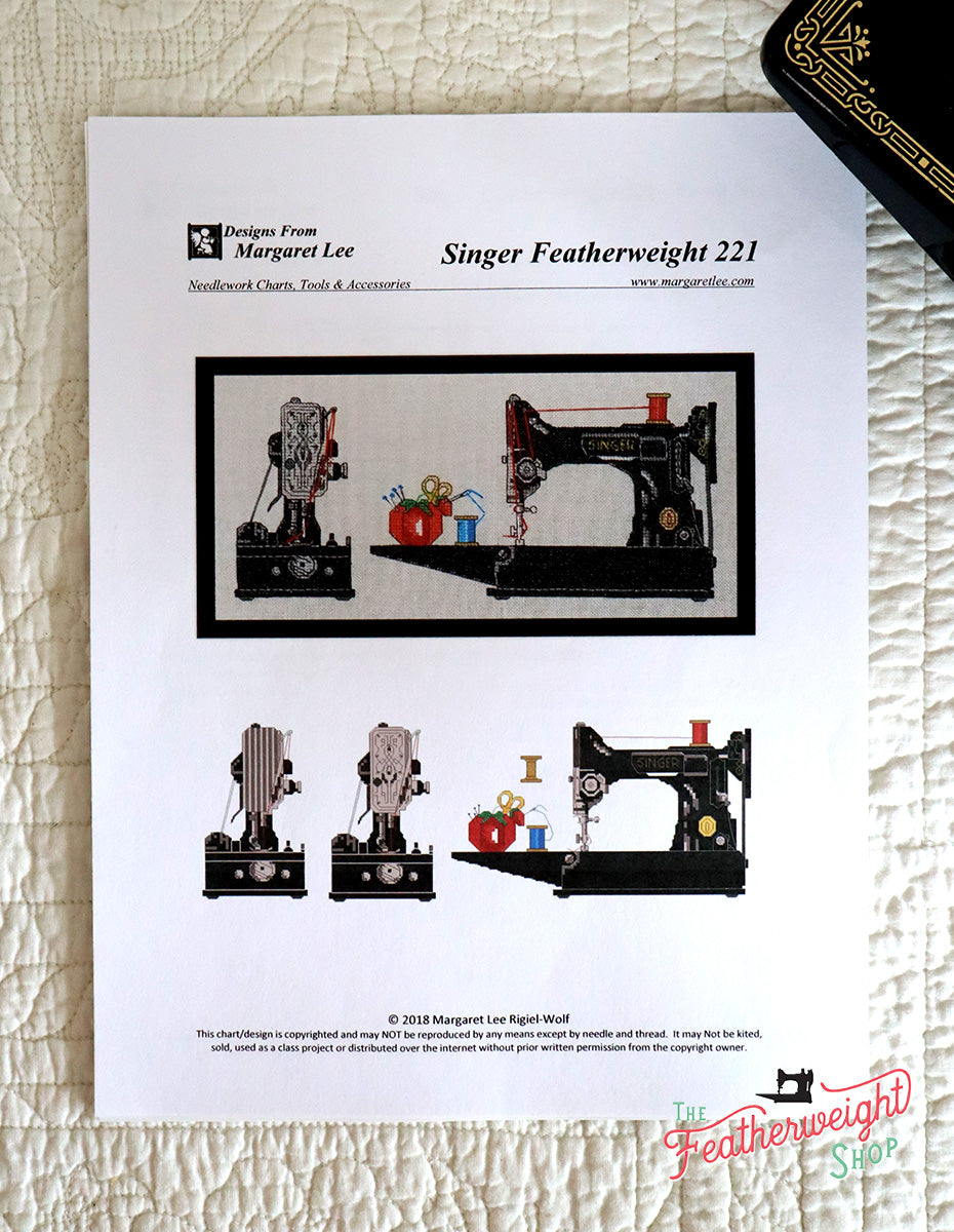 Vintage Singer Featherweight 221 Counted Cross Stitch Pattern - Perfect for DIY Embroidery, Sewing Projects & Home Decor