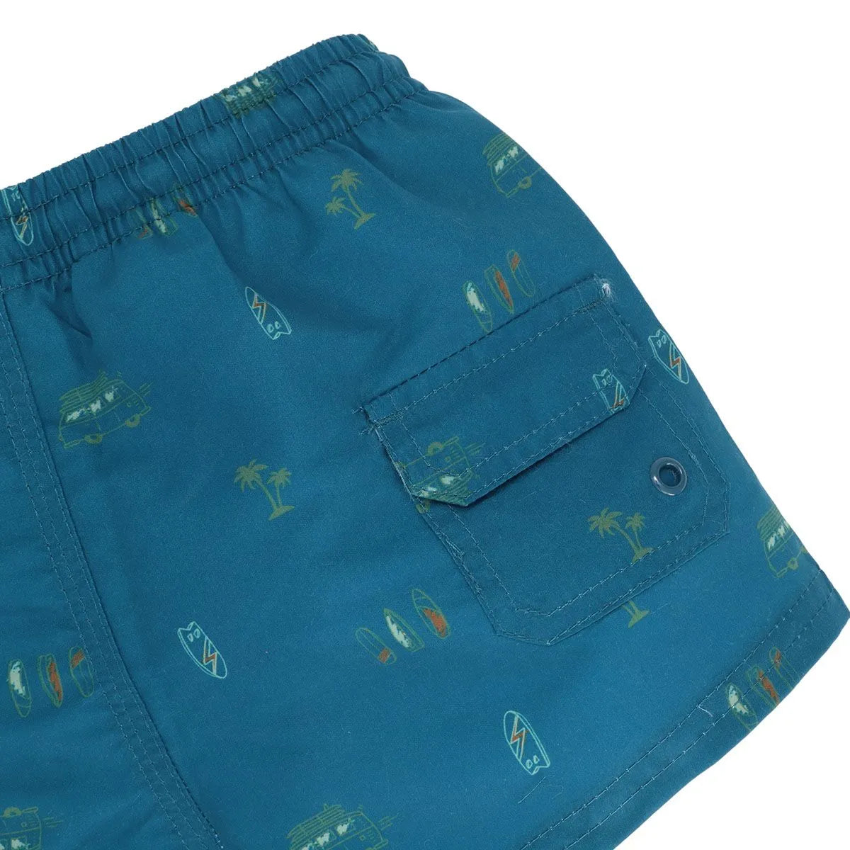 Calikids Boys' Swim Shorts Corsair Print - Quick Dry UPF 50+ Swim Trunks for Toddlers & Kids (12M-7Y) - Perfect for Beach, Pool & Summer Water Activities