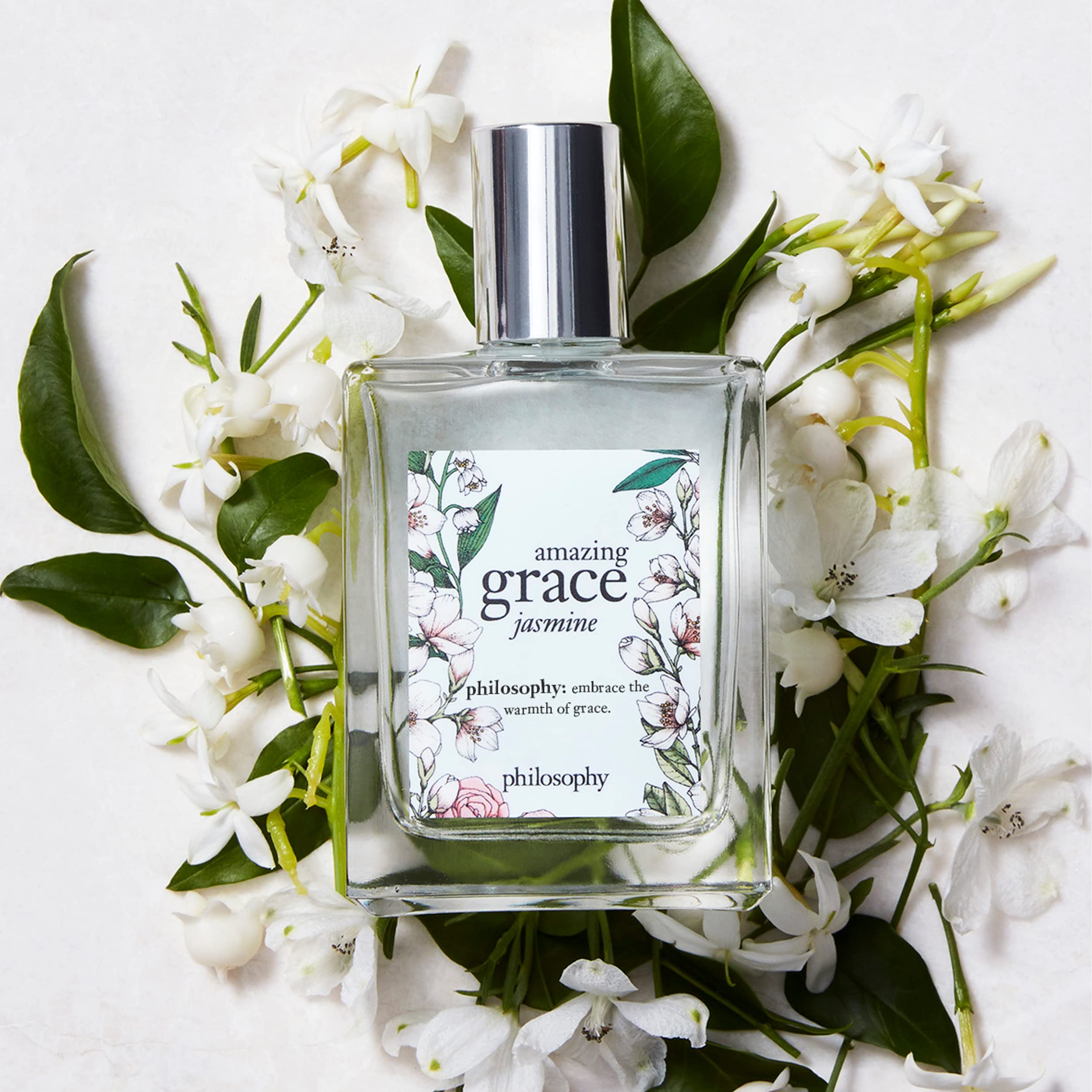 Philosophy Amazing Grace Jasmine Eau de Toilette - Alluring Floral Perfume for Women with Jasmine, Bergamot & Musk Notes - Long Lasting Luxury Fragrance - 2 fl oz - Perfect for Date Nights, Special Occasions & Daily Elegance