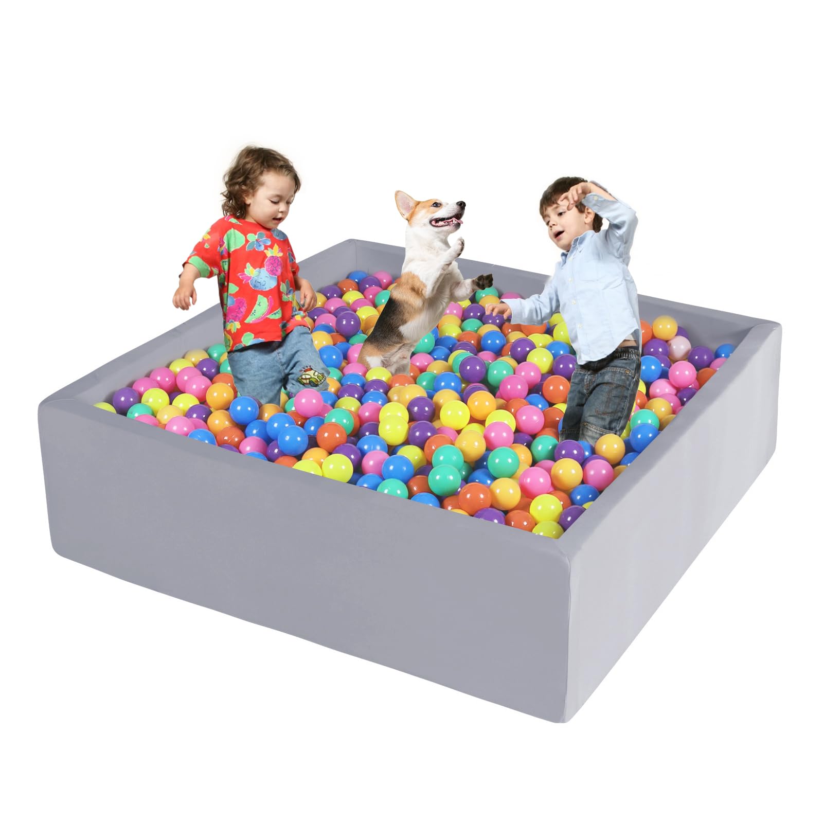 Foam Ball Pit for Toddlers & Kids - CALEPTONG 47.2