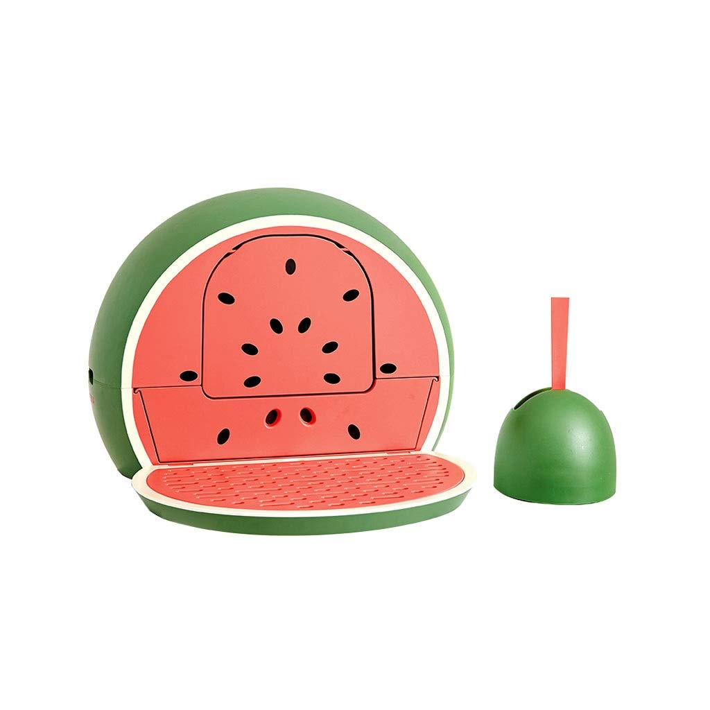 Jinyi2016SHOP Watermelon-Themed Enclosed Cat Litter Box with Large Drawer - Odor Control Cat Toilet for Indoor Cats | Perfect for Small Spaces & Multi-Cat Households