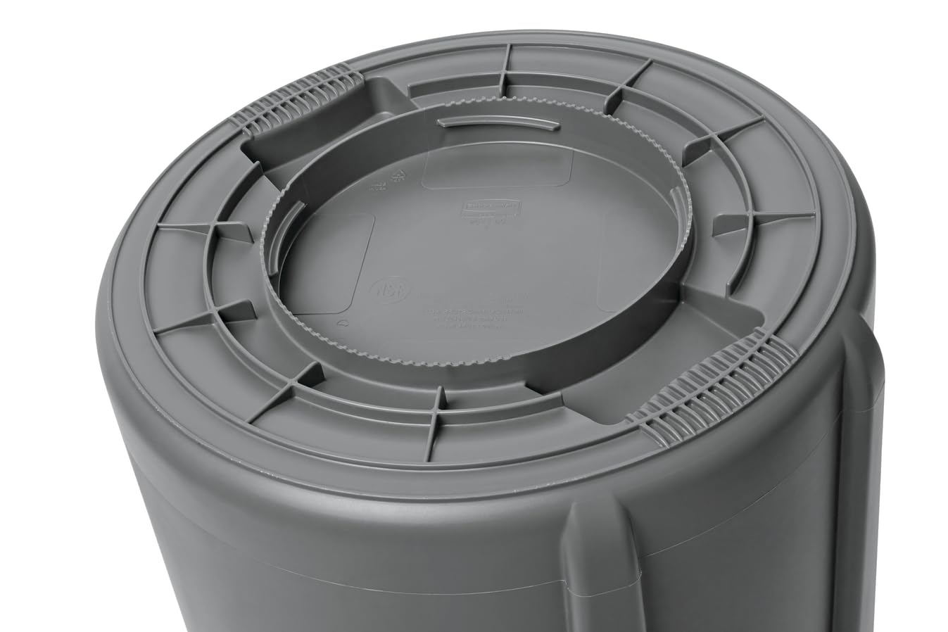 Rubbermaid BRUTE 10-Gallon Heavy-Duty Round Trash Can - Gray Outdoor Garbage Bin for Landscaping, Construction, Restaurants, Offices & Warehouses | Durable Commercial Waste Container for Indoor & Outdoor Use