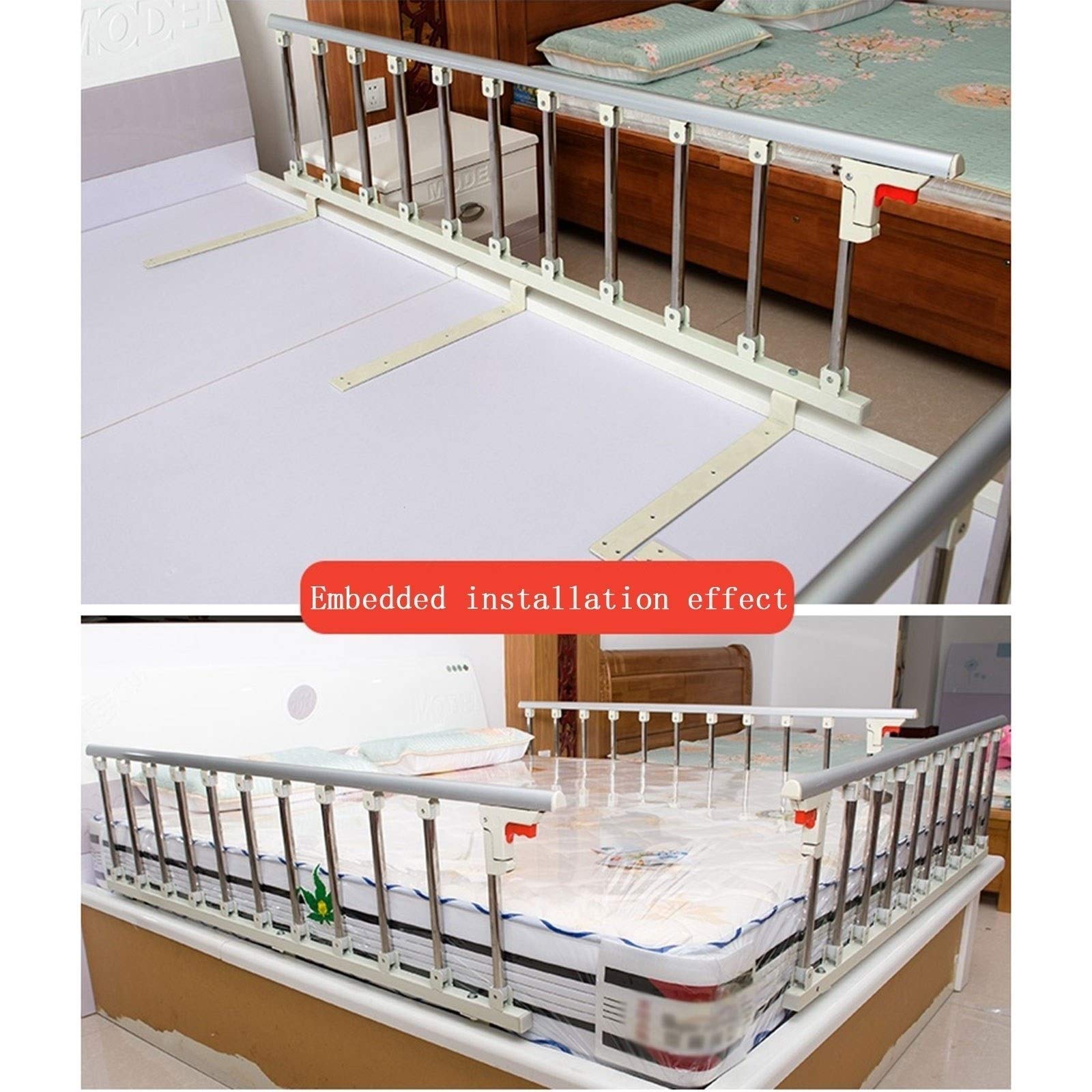 Sturdy & Foldable Bed Rails for Adults - Portable Anti-Fall Bed Guardrail with Assist Handle, Punch-Free Grab Rail for Elderly & Handicap Safety | Ideal for Home Care, Hospitals & Mobility Assistance