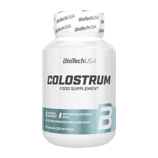 BioTechUSA Colostrum Supplement - 60 Capsules for Immune Support & Gut Health | Boost Wellness & Recovery for Athletes & Active Lifestyles