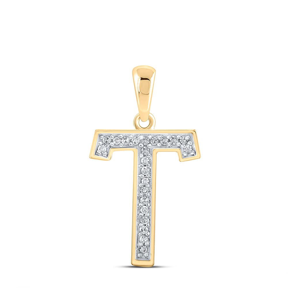 10K Yellow Gold Diamond Initial 