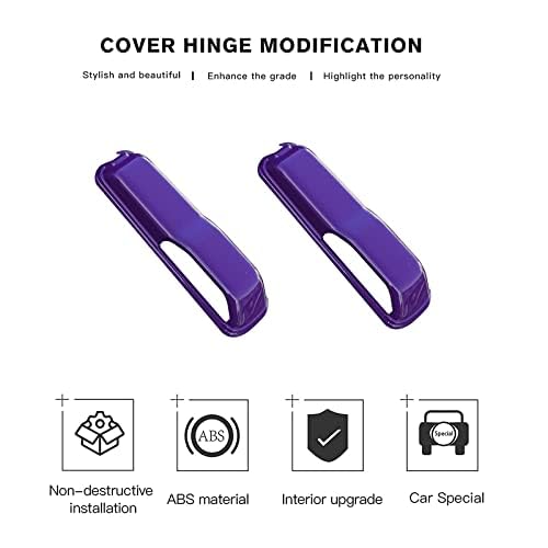 Jeep Wrangler JL & Gladiator JT Engine Hood Hinge Cover Decorative Stickers - Exterior Accessories for 2018-2021 Wrangler JL & 2020-2021 Gladiator JT (Purple) - Off-Road Protection & Custom Style Upgrade