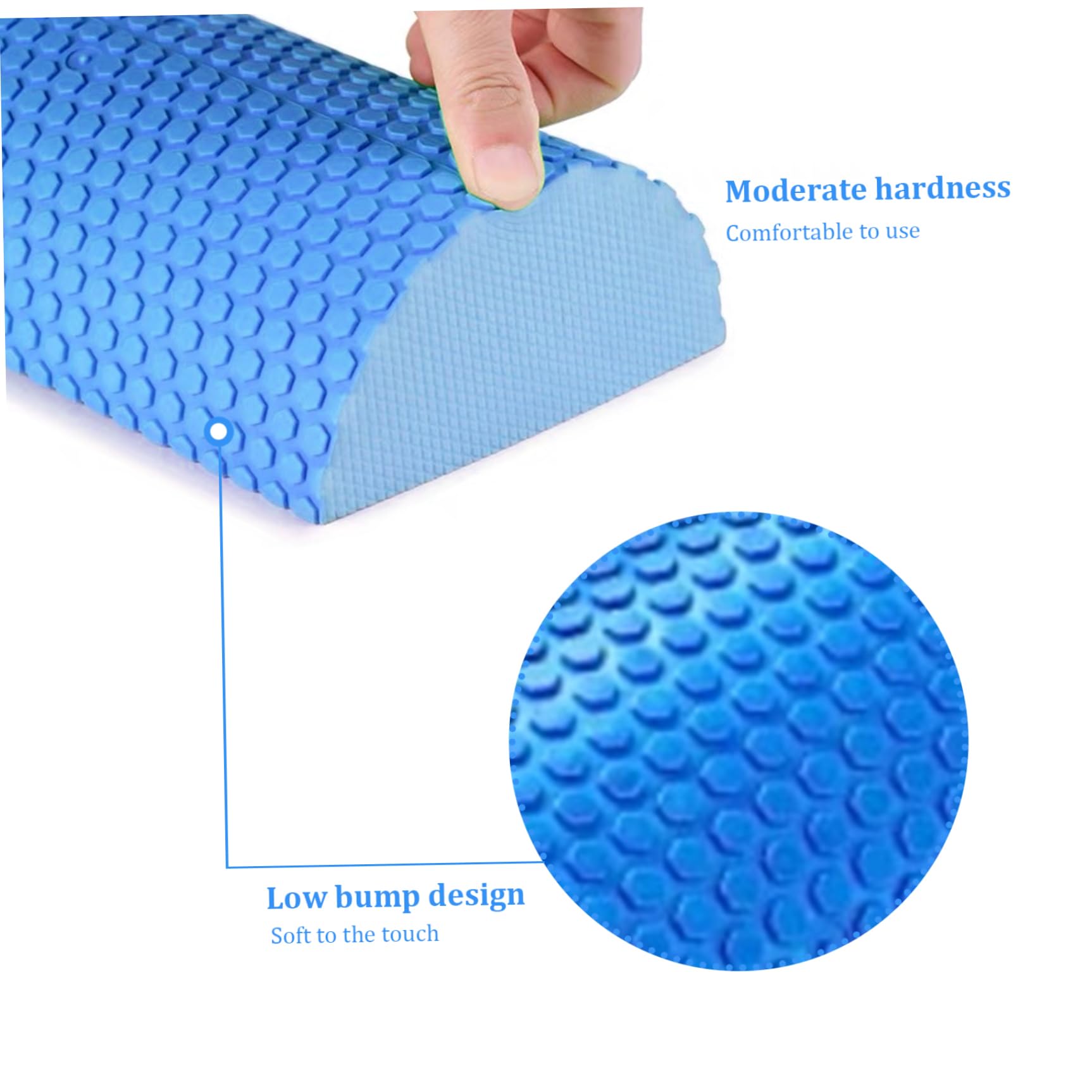 High Density Half Foam Roller 23.6 Inch - Physical Therapy & Massage Roller for Gym, Exercise, Self Massage & Muscle Tension Relief - Perfect for Post-Workout Recovery, Yoga, and Home Fitness Routines