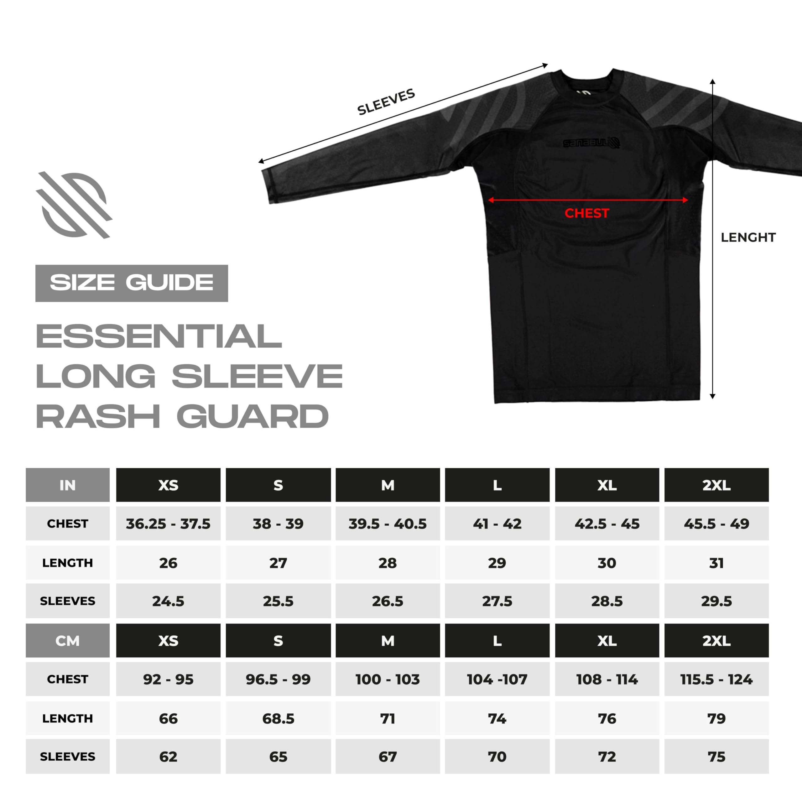 Sanabul Men's Long Sleeve Compression Shirts - MMA BJJ Rash Guard for Training & Workouts - Moisture Wicking Athletic Shirt for CrossFit, Martial Arts & Gym - Perfect for MMA Fighters, BJJ Practitioners & Fitness Enthusiasts