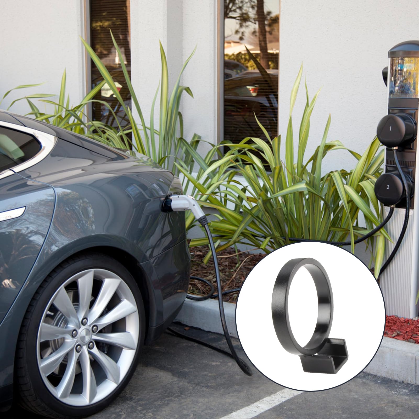 Tesla Charger Lock (2 Pack) - J1772 to Tesla Charging Adapter Lock, Anti-Theft & Unwanted Disconnect Protection for Tesla Model 3/Y - Secure Your EV Charging at Public Stations & Home (Black)