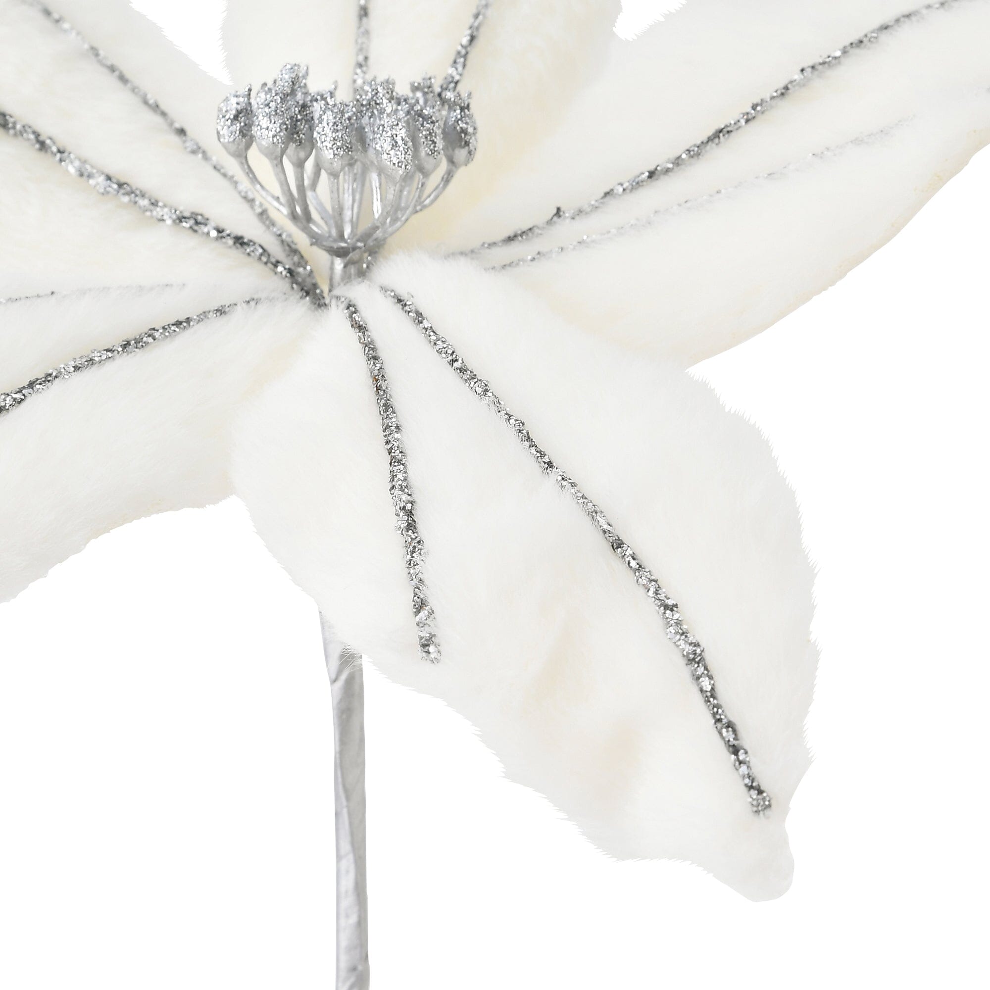 Artificial Faux Fur White Flowers - Realistic Floral Decor for Home, Office, Wedding & Event Centerpieces