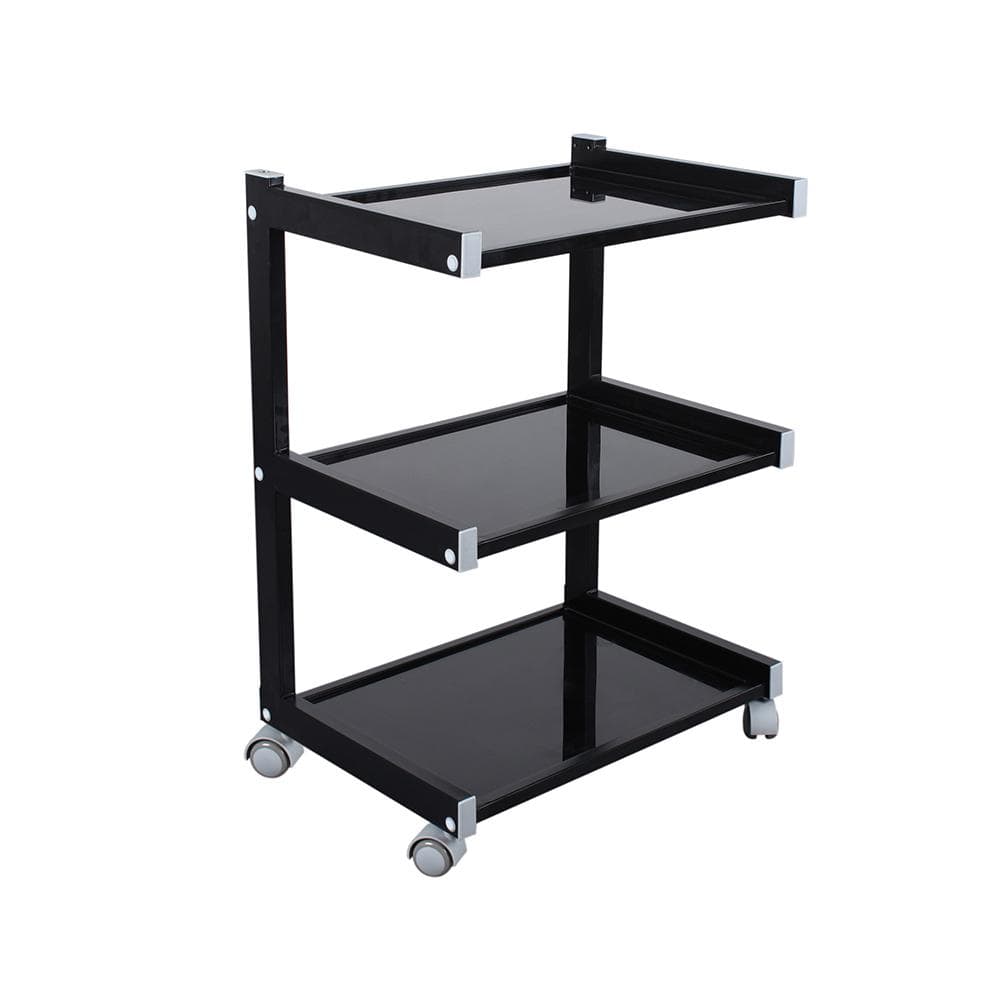 Foldable Rolling Trolley Cart with 1 Drawer - Portable Utility Cart for Kitchen, Office, or Garage Storage - Heavy Duty Wheels for Easy Mobility