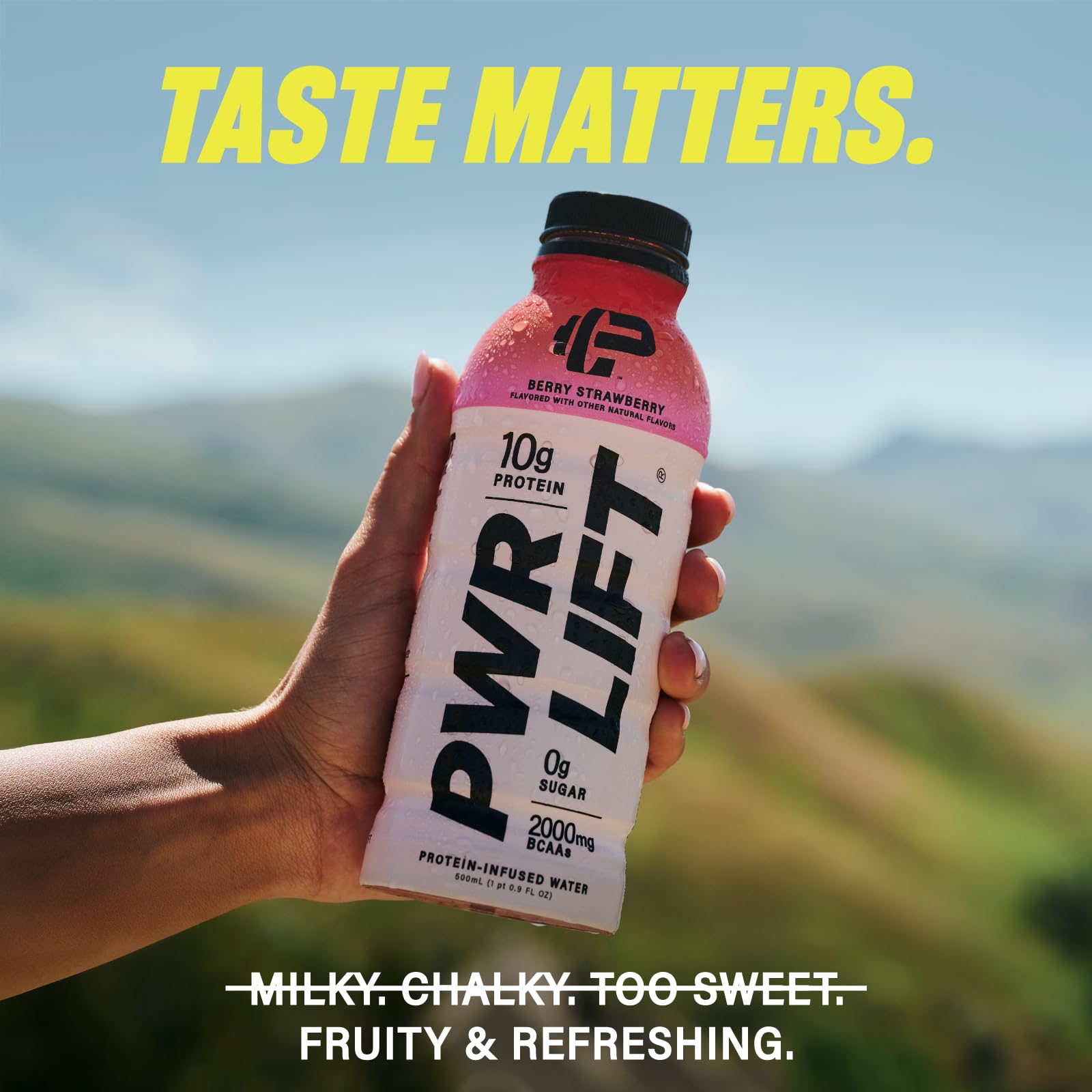 PWR LIFT Whey Protein Water Sports Drink - Keto, Vitamin B, Electrolytes, Zero Sugar, 10g Protein | Post-Workout Recovery & Hydration | Variety Pack 16.9oz (12 Pack) | Perfect for Gym, Running & Outdoor Activities