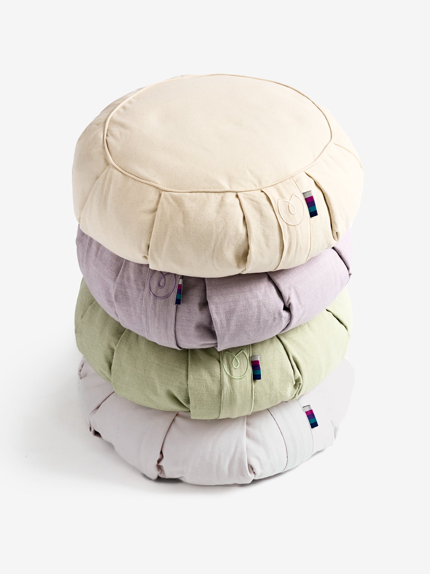 Organic Cotton Chambray Zafu Meditation Cushion by Yogamatters - Premium Yoga & Zen Sitting Pillow for Home Meditation, Yoga Practice & Relaxation