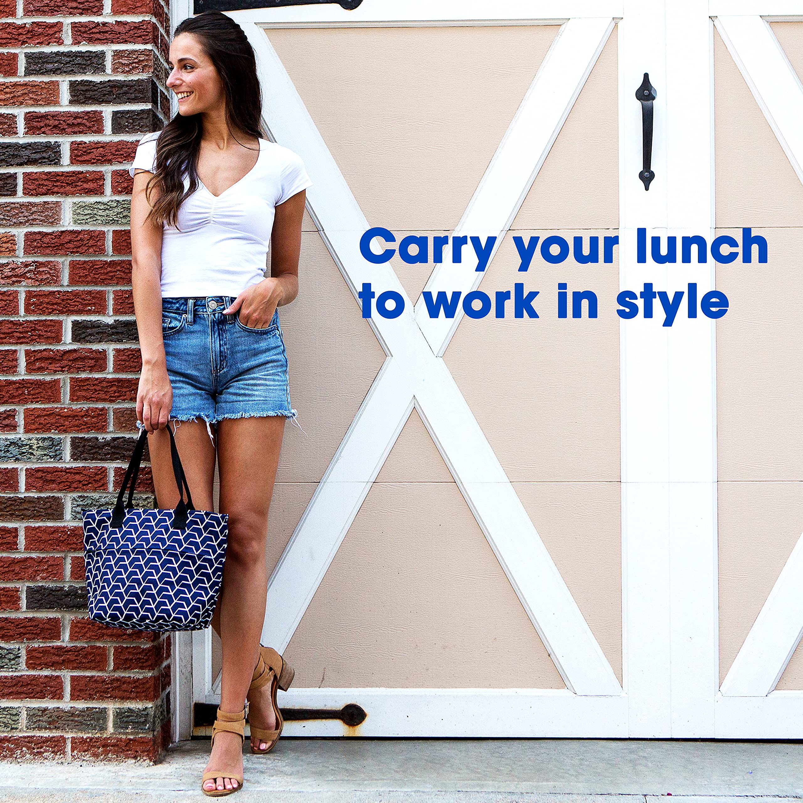 J World Lola Insulated Lunch Tote Bag for Women & Teens - Classic Paisley Design, Leakproof Lunch Box for Work, School & Picnics