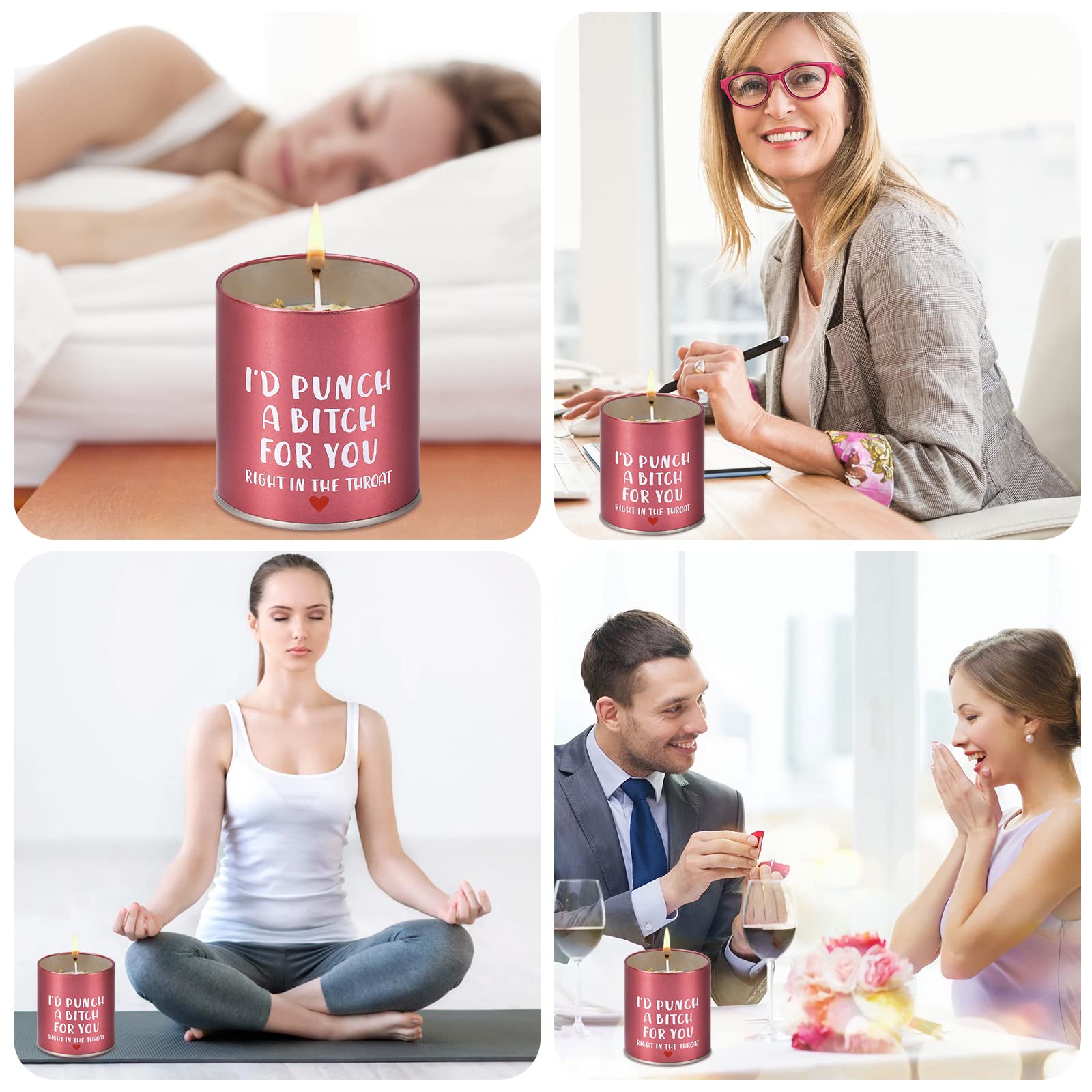 9oz Scented Candle Gift Set for Women - Funny Aromatherapy Candles for Mom, Wife, Girlfriend - Perfect for Mother's Day, Valentine's Day, Anniversary & Christmas Gifts - Home Decor & Relaxation (Pink)