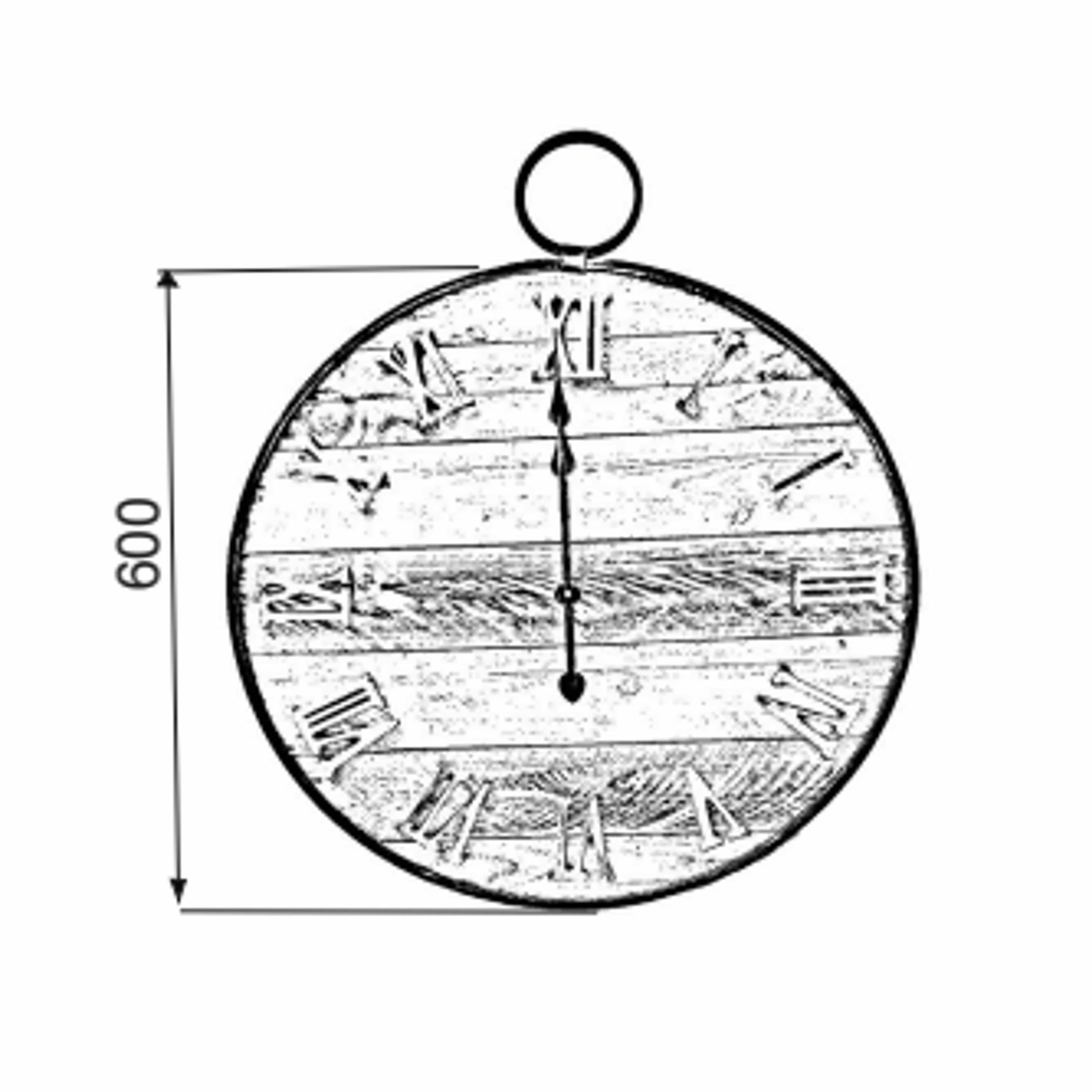 Urban Style™ Wooden Barn Clock - Rustic Farmhouse Wall Decor for Kitchen, Living Room & Bedroom