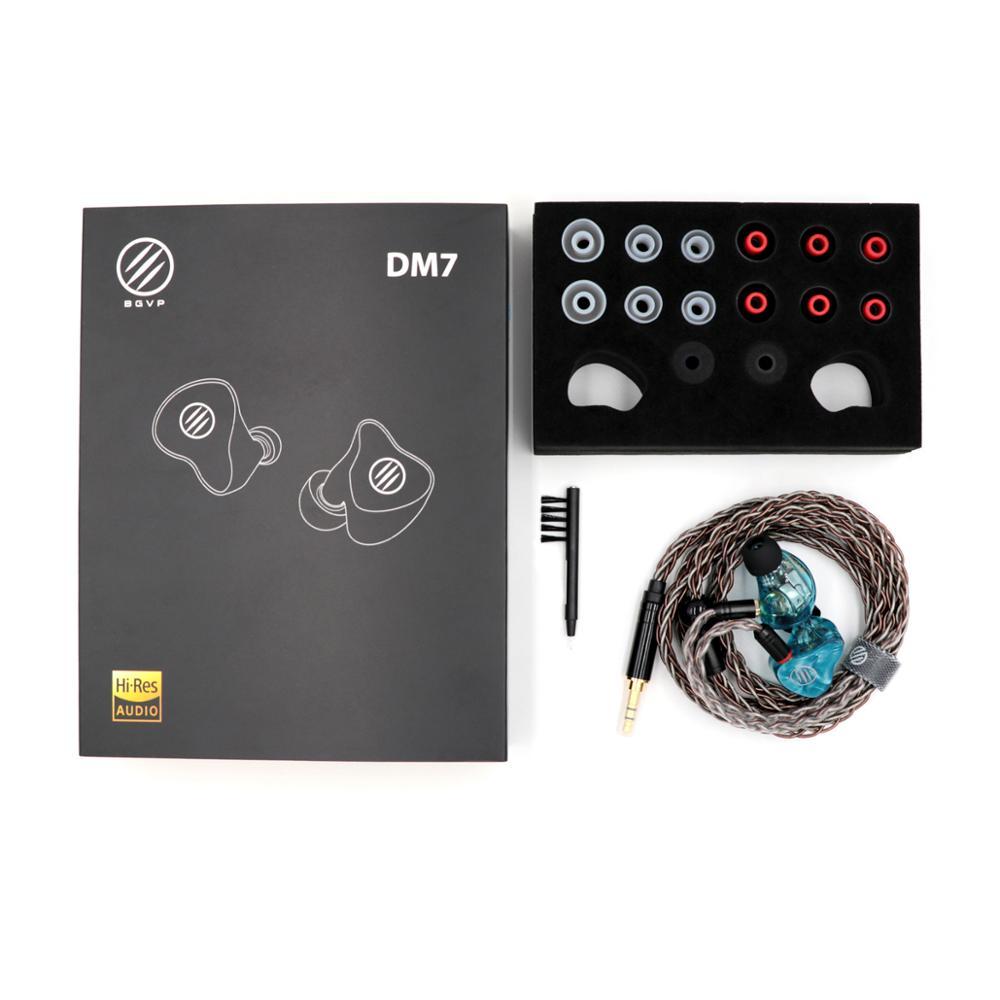 BGVP DM7 6BA IEM In-Ear Monitor Earphones with Knowles & Sonion Balanced Armature Drivers - Professional Audiophile Earbuds for Music, Gaming & Studio Monitoring