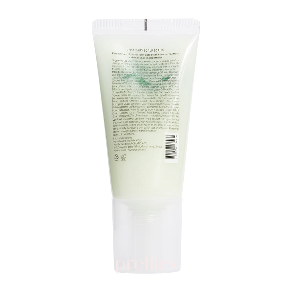 AROMATICA Rosemary Scalp Scrub 165g - Exfoliating Treatment for Dry, Itchy Scalp & Dandruff Relief | Deep Cleansing for Healthy Hair Growth | Perfect for Men & Women